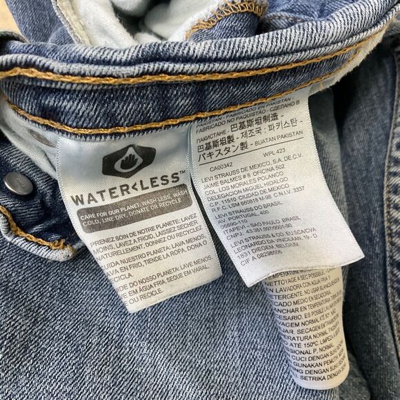 Levi's 514 Jeans Men's 36x34 Straight Leg Medium Wash Blue Stretch Denim - Picture 11 of 14